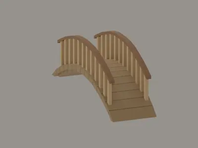 Low Poly Bridge Low-poly 3D model