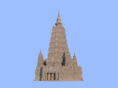 Southeast Asian Tower Architecture 3D model