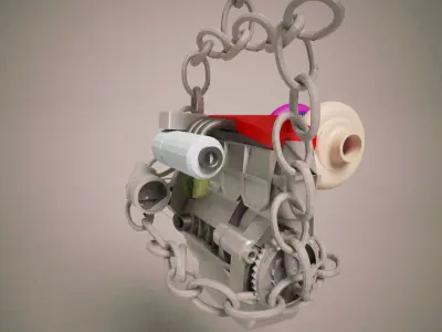 K24 car engine Low-poly 3D model