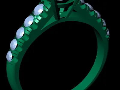 diamond ring 3D print model 41