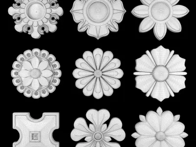 Ornament Element Pack 06 3D model