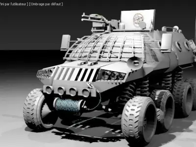 millitary truck  Low-poly 3D model