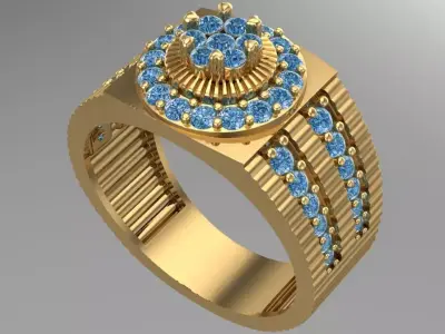 semiRolex ring 3D print model