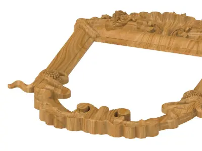 Carved picture frame STL 3D model 2