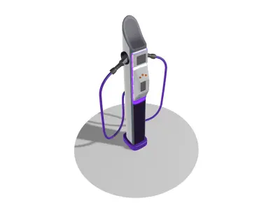 Concept Electric Car Charging Station 3D model
