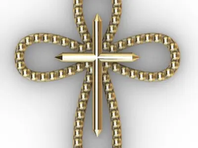 CROSS PENDANT 4 PCS 3D print model