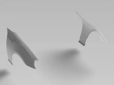 86 ZN6 Front Fenders Exterior Surfaces - 3D Laser-Scanned 3D model