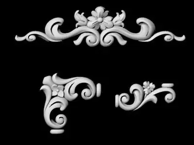 Central decor ornament for furniture   3D model