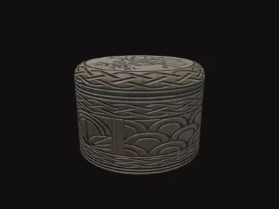 Medieval Jewelry Box V04 Low-poly 3D model