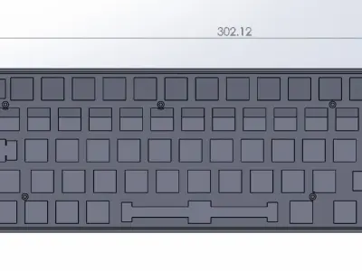 mechanical keyboard design 3D print model