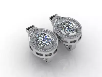Women Earrings 3DM STL Womens Earring Renders 3D print models   3D print model 36