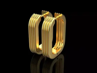 Wavy earring model  864 3D print model