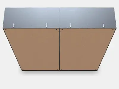 BRIMNES Storage combination w glass doors Low-poly 3D model