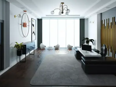 Office Interior design 3D model get