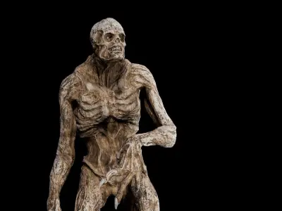 Mummy-zombie human low-poly game engine ready 3D model Low-poly 3D model