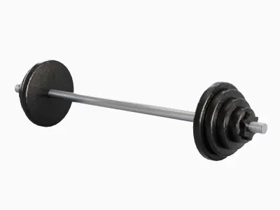Iron Barbell Set 3D model