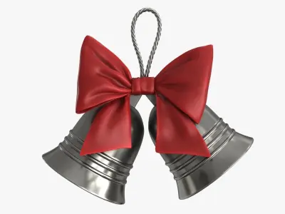 Bells with Bow 2 colors Low-poly 3D model