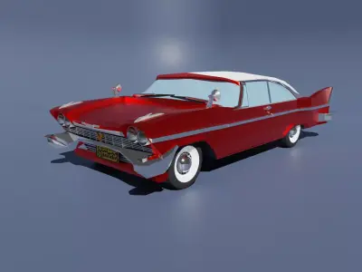 Plymouth Fury 1958 Christine Low-poly 3D model