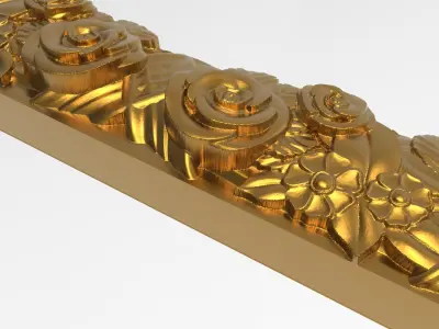 Carved Picture Frame 3D model 3