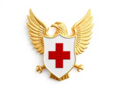 Eagle Emblem with Shield and Cross D Model Pack Low-poly 3D model