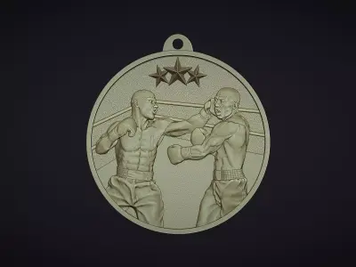 Boxing Medal 3D print model