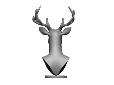 deer head bust 3D print model