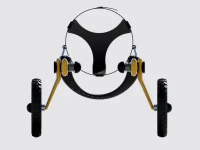 Biomedical Dog Wheelchair 3D print model