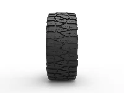 Mud tire Scale 1 to 10 3D print model