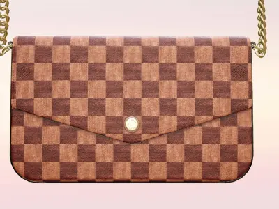 Woman Handbag Louis Vuitton Low-poly 3D model