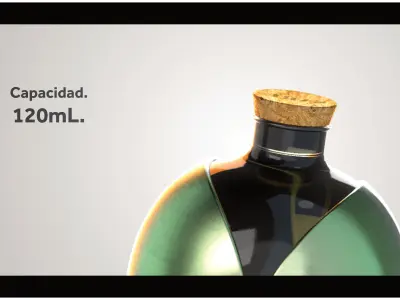 Bottle - Full Packaging - Oil 3D model