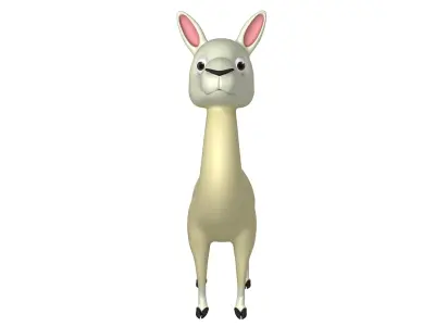 Llama Cartoon 3D model