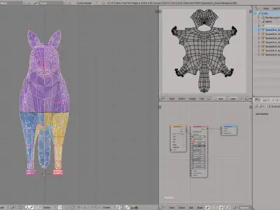 German Shepherd Low-poly 3D model