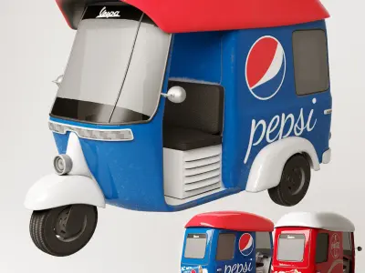 FoodCamper vespa Ape van 3D model