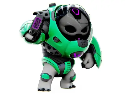 ALIEN TROOPER 12-V  Rigged for Unreal Engine - Unity - MIXAMO 3D model