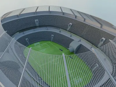 Football Stadium Low-poly 3D model shop