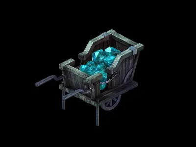 Game Underground Palace - Ore Truck 01 3D model