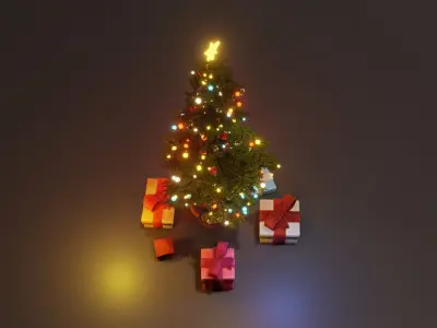 Christmas tree Low-poly 3D model