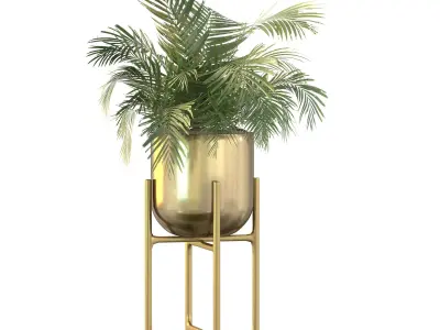 Metal Plant Set 06 3D model