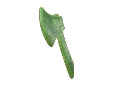 Jade Axe 001 Low-poly 3D model