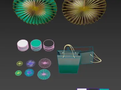 Paper decorations 3D model