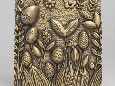 Easter wall decor cnc 3D print model