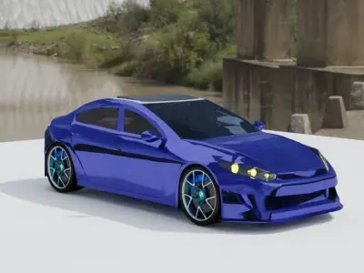 Tesla Vehicle Game ready model Low-poly 3D model