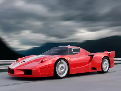 Ferrari FXX  Low-poly 3D model