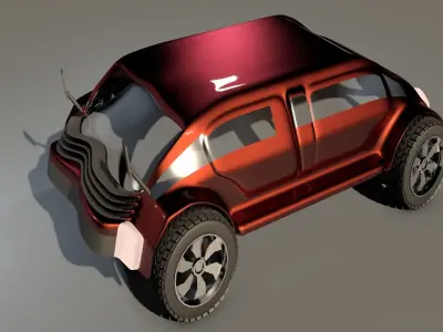 3d Car Game Style Four            Low-poly 3D model