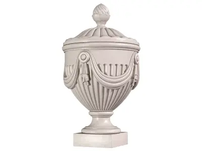 Classical vase for decorating the facade Classic outdoor vase 3D model