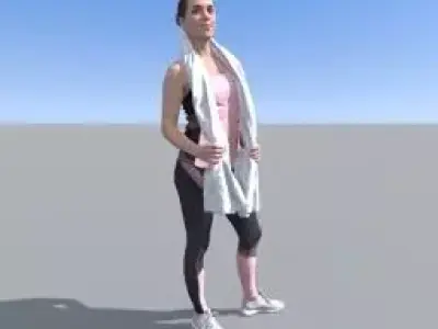 Juliette woman with towel Free 3D model
