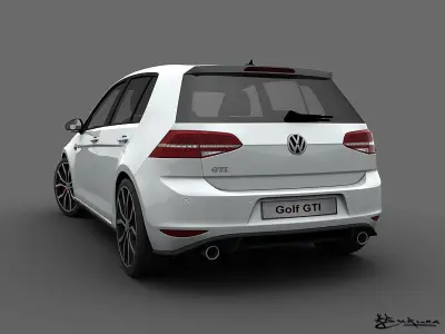 Volkswagen Golf GTI 5 doors 2014 3D model