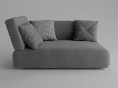 Model of Sofa for Interior Low-poly 3D model