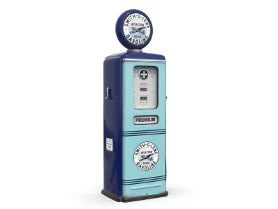Vintage SMITH-O-LENE Gas Pump 1948 3D model