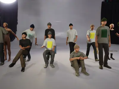 Modular Character - Asian Casual Man - MY2 Low-poly 3D model